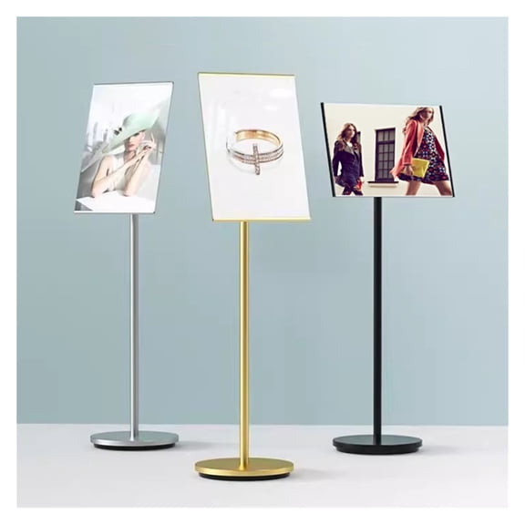 Sign Stand Heavy Duty Pedestal Floor Standing Sign Holder Adjustable Poster Stand for Vertical Horizontal View Display,Sign Stands for Business Store