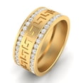 thumbnail image 5 of Forever Jewels 1 CT Round Moissanite Men Eternity Wedding Band Ring 14K Yellow Gold Plated, 5 of 5