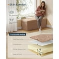 thumbnail image 4 of SONGMICS HOME 43" Storage Ottoman Bench Folding Ottoman with Storage Teddy Ottoman Load up to 660 lb for Living Room Bedroom Camel Brown, 4 of 6