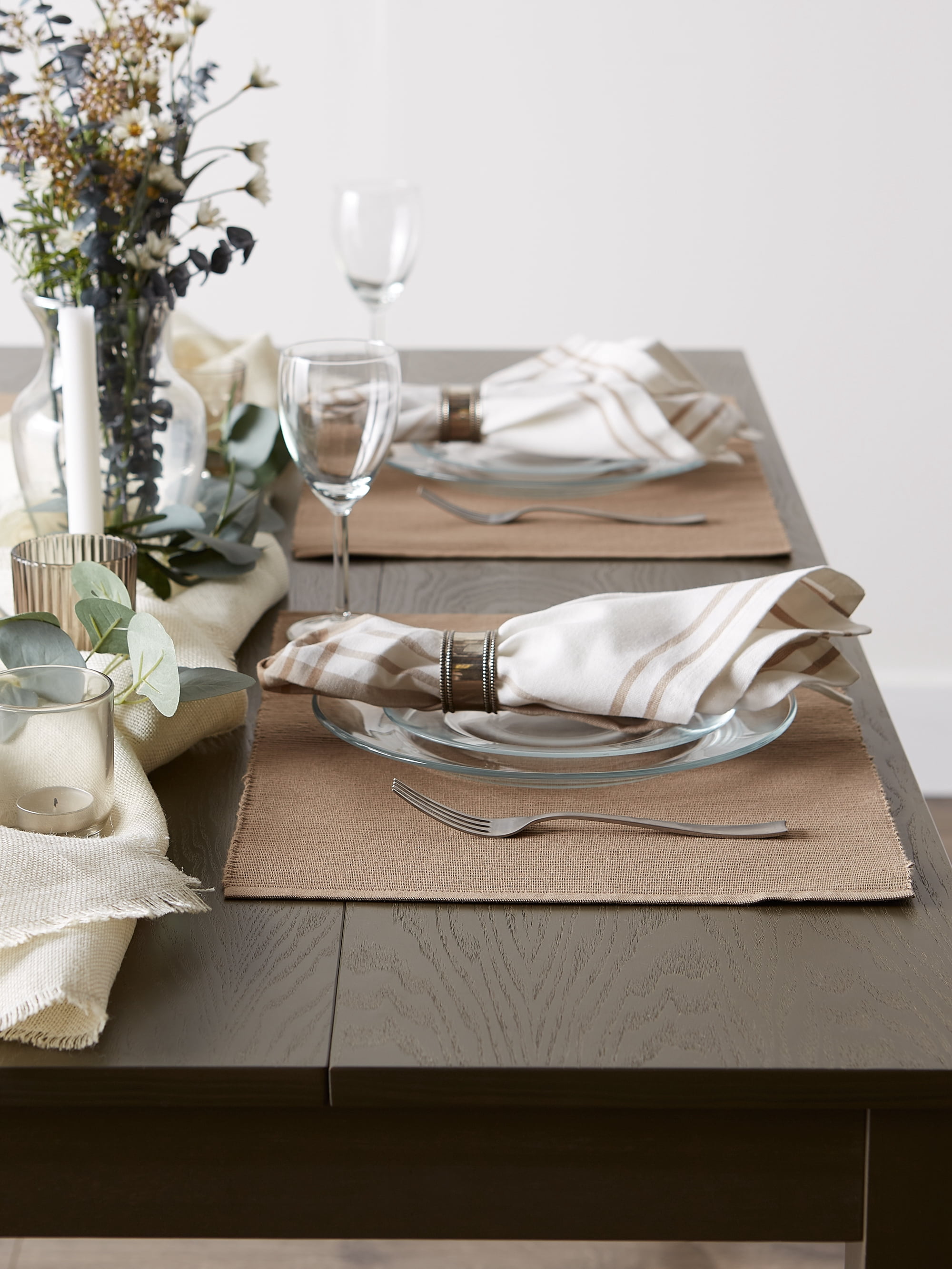 DII Ribbed Solid Placemat Set/6