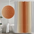 thumbnail image 5 of Burnt Orange Grey Ombre Shower Curtain, Waterproof Shower Curtains for Bathroom, Farmhouse Gradient Minimalist Washable Fabric Bathtub Curtain Set Bath Decor with 12 Hooks Stall 36"x72", 5 of 8