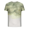thumbnail image 4 of Mens Casual Pantalones Cortos Raya Impresión Suéter Fitness Deportes Camiseta, Poliéster Cuello Redondo Blusa para Al Aire Libre, Diario Y Primavera Verano Desgaste, 4 of 5