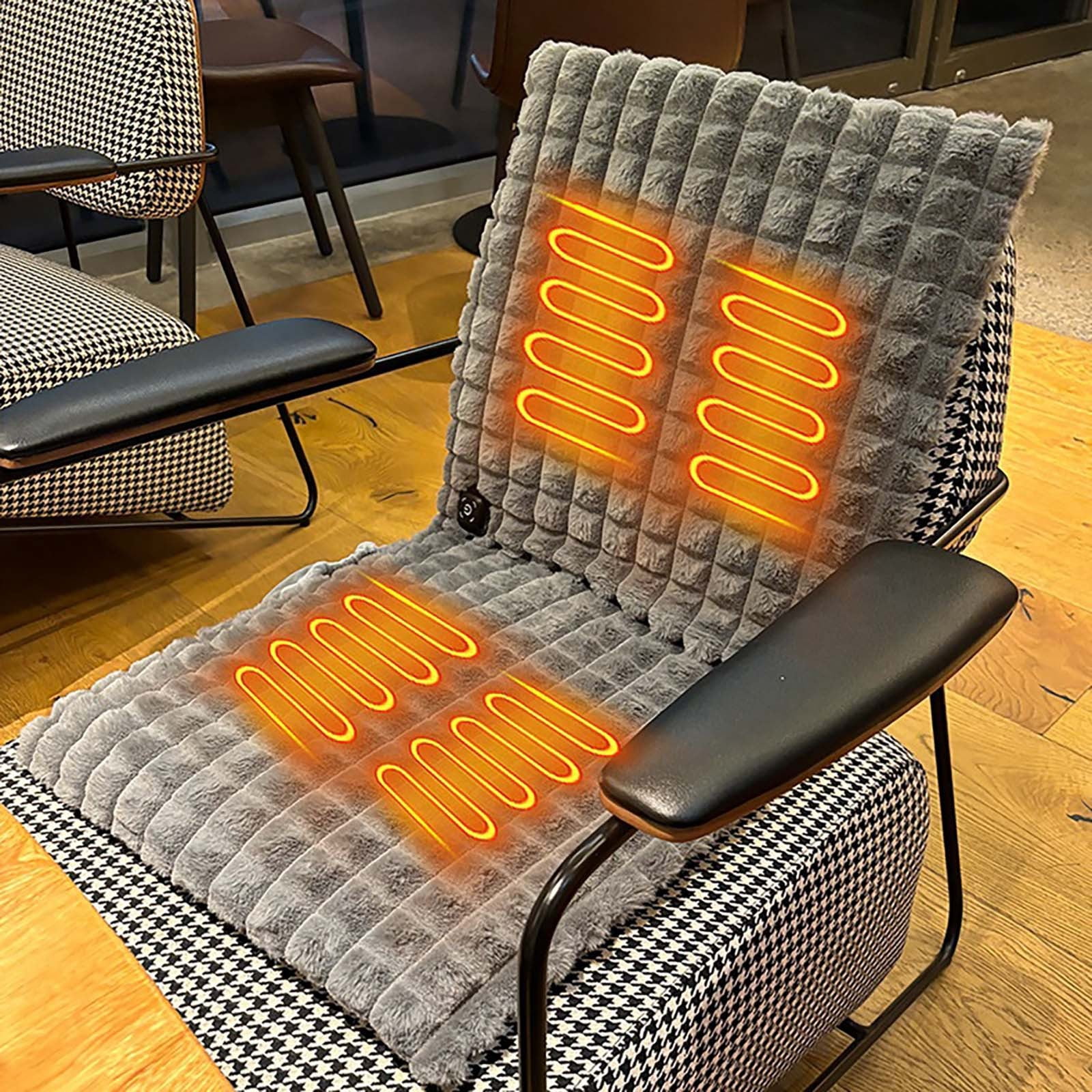 Heated Seat Cushion for Office Chair, Large Heating Area USB Powered Seat Pad with 3 Temperature Settings for Pain Relief and Improved Circulation