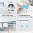 thumbnail image 3 of Wall Mounted Toothbrush Holder for Bathroom, Automatic Toothpaste Dispenser Kit with Magnetic Cups Kids & Family Set Toothbrush Holders, Storage Rack & Easy Install, Durable Space-Saving,Blue, 3 of 7