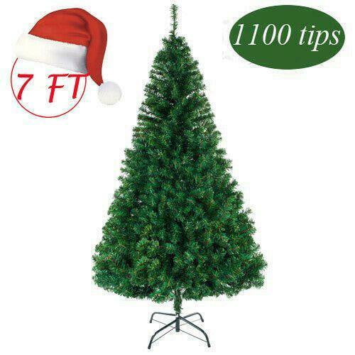 2021 New 7 Ft Pre-Lit Snow Artificial Christmas Tree With 1100 Branch Tips Hinged Flocked Treesand Metal Stand, Holiday Decoration Xmas Tree - Walmart .Com