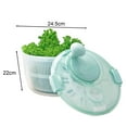 thumbnail image 2 of Pebbuoy Salad Spinner,Fruit Vegetable Washer Spinner with Bowl,Manual Lettuce Spinner Vegetable Dryer Non-Slip Base Drainage Design, 2 of 6