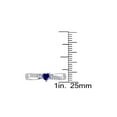 thumbnail image 3 of 1/4 Carat (Ctw) Lab-Created Blue Sapphire Heart Ring in Sterling Silver with Accent Diamonds for Women, 3 of 6