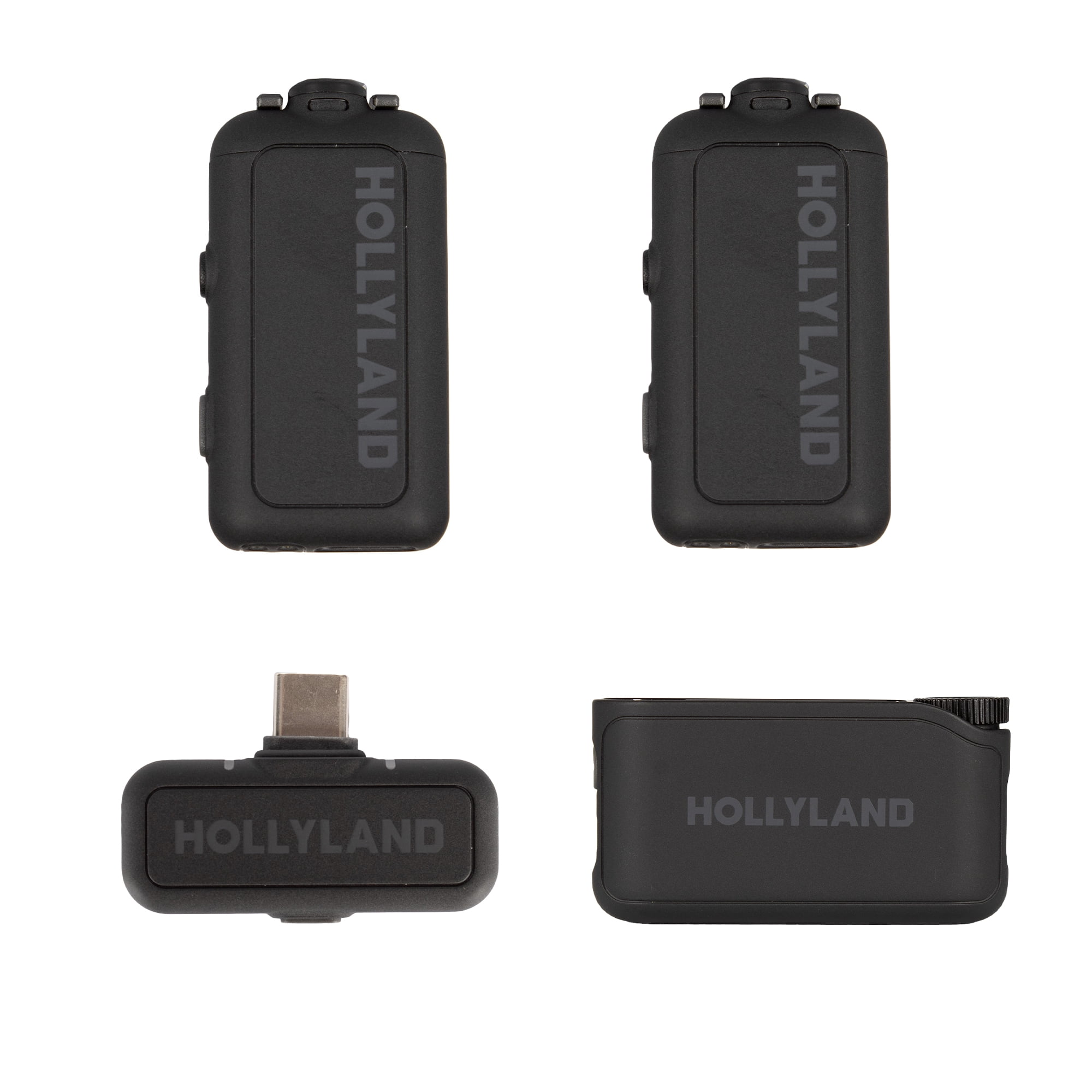 Hollyland LARK MAX 2 Combo Wireless Microphone System Bundle with Cables, 2-Person 2.4GHz Mic Kit for Camera and Phone