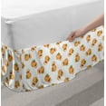 thumbnail image 2 of Peach Bed Skirt, Vegetative Growth Botany Pattern Orange Drupes Freshly Picked from the Trees, Elastic Bedskirt Dust Ruffle Wrap Around for Bedding Decor, 4 Sizes, Pale Orange Green, by Ambesonne, 2 of 2