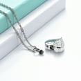 thumbnail image 3 of Cremation Heart Urn Necklace Ashes Jewelry for Women Men Keepsake Pendant Memorial Locket Ash Holder(Silver), 3 of 7