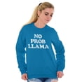 thumbnail image 4 of No Problama Llama Alpaca Cute Funny Sweatshirt for Men or Women Brisco Brands 2X, 4 of 6