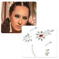 thumbnail image 4 of Unique Bargains 1 Pce Autocollants Visage Strass Accrocheurs pour Concert Blanc Rouge, 4 of 5