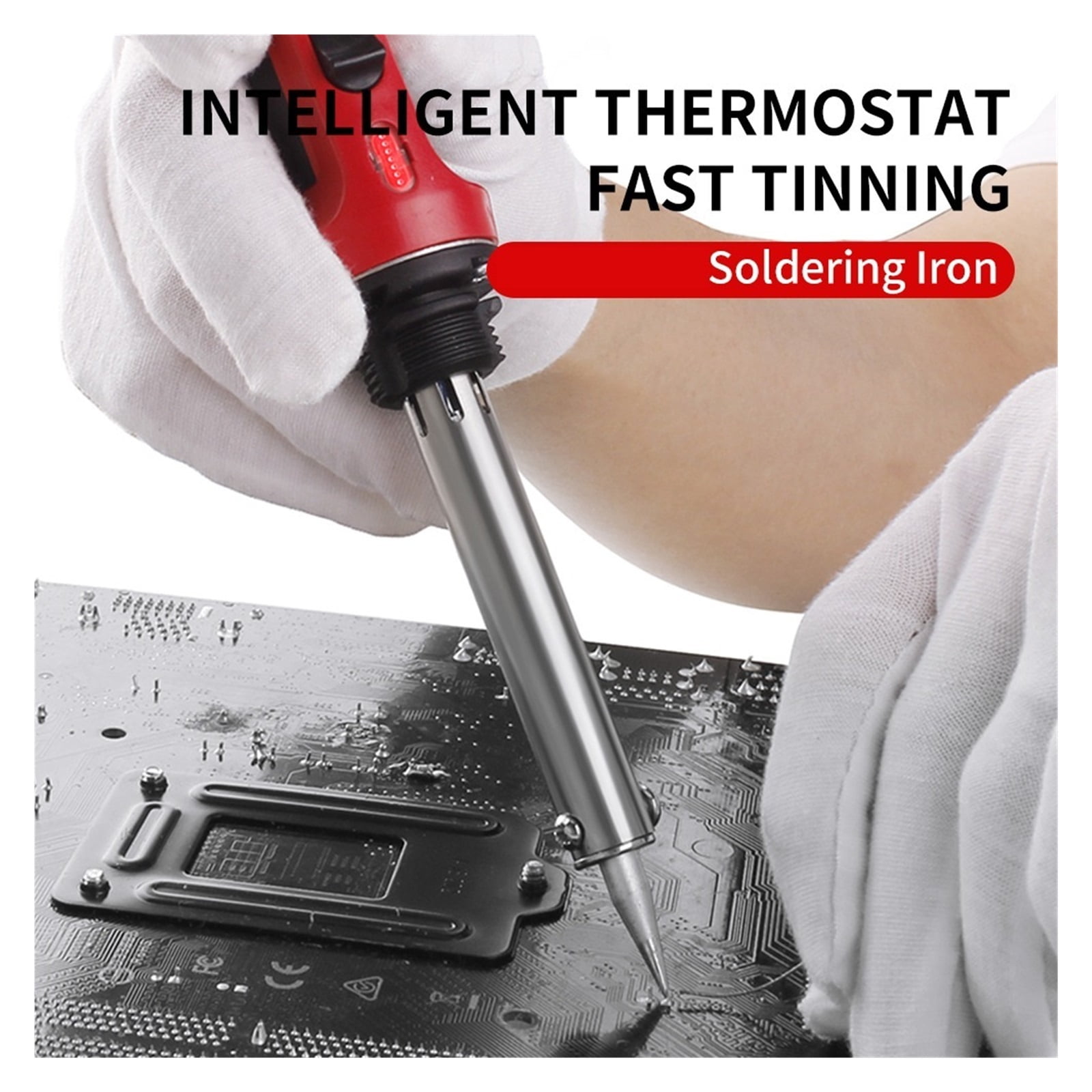 External Heating Electric Soldering Iron Kit,Temperature Adjustable Welding Soldering Tip,Repair Rework Tool ,Accurate Temperature Control