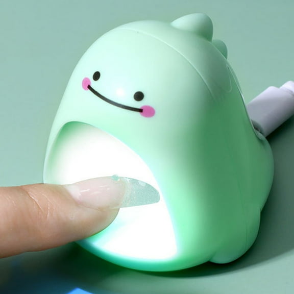 Mini Nail Cute Dinosaur Light Convenient Compact USB Powered Quick Drying Nail Lamp for Home Use