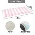 thumbnail image 3 of Haosy Pale Pink and White Striped Bathroom Rugs Non Slip Absorbent Soft Plush Quick Dry Bath Mat, 39"x20", 3 of 8