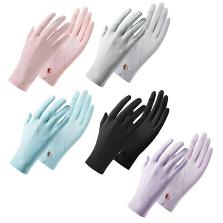 

Shenmeida 1 Pair Women Sun Protective Gloves UV Protection Sunblock Gloves Touchscreen Gloves for Summer Driving Riding