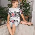 thumbnail image 4 of Balery Happy Mother's Day (3) Conjunto de Pijama Infantil de Manga Corta con Estampado – Ropa de Dormir de Algodón Suave-Small, 4 of 6