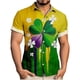 thumbnail image 1 of Ceisia Men's St. Patrick's Day Short Sleeve Shirt Clover Print Regular Straight Fit Green Turn-Down Collar Spring Summer Shirt Gift, 1 of 6