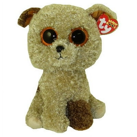 TY Beanie Boos - ROOTBEER the Brown Dog (Glitter Eye Color) (Medium Size - 9 inch)