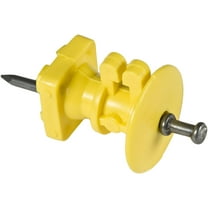Zareba Economy Insulator With Double-Headed Nail - 25 Pack, Yellow, For Electric Fence Wire On Wood Posts