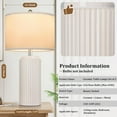 thumbnail image 3 of Nordic Hygge 23.5’’ Modern Table Lamps, Cream, 2 Pack, 3 of 9