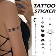 thumbnail image 2 of 1/2pcs Moon Tattoo Stickers Waterproof Long-lasting Arm Chest Simulation Item Plant Female, 2 of 8