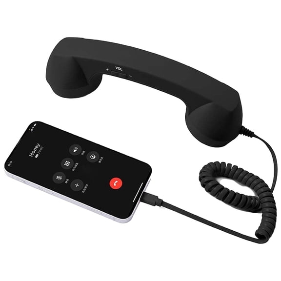 Miiottaa Retro Phone Handset for MobilePhone & AndroidFram, Cell Phone Receiver with Microphone & Comment, Vintage Old School Telephone Handset for Mobile Phones, Parameters for Photos