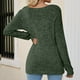 thumbnail image 5 of Puntoco Blusa regular sólida de manga larga con cuello cuadrado sexy de invierno para mujer Puntoco Puntoco-562, 5 of 5