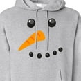 thumbnail image 3 of Inktastic Snowman Face Adult Hoodie Sweatshirt, 3 of 4