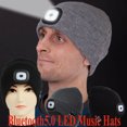 thumbnail image 4 of Douhoow Unisex Bluetooth LED Light Beanie Hat,Hands Free Headlamp Headphone Cap, 4 of 5