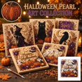 thumbnail image 6 of Halloween Pearl Art DIY Kit, 3D Diamond Craft Art for Adults，Crystal Pearl Bead, Full Drill Design Beginner-Friendly, Perfect for Fall Home Wall Art, Party Gift & Seasonal Display, 7.87in, 6 of 7