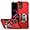 Red, variant on Case for Galaxy A02/M02,Military Grade TPU PC [Built-in Kickstand] Dual-Layer Flag Design Heavy Duty Drop Protection Magnetic Stand Phone Case for Samsung Galaxy A02/M02 (Sky Blue)