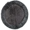thumbnail image 5 of Better Trends 30'' x 30'' Round Shape Bathroom Rug with Non Slip Backing 100% Cotton Water Absorbent, Machine Washable, (Gray) Shaggy Border Collection, 5 of 6