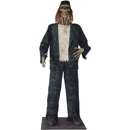 6' Zombie Drifter Halloween Prop with LED Eyes