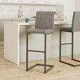 thumbnail image 4 of New Pacific Direct Ronan PU Leather Bar, Set of 2 Bar & Counter Stools, Antique Graphite Gray, 4 of 4