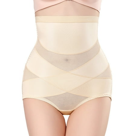 

New Women S Waist Trainer Body Shaper High Waist Seamless Postpartum Body Contouring Women S Body Shaping Panties Beige L