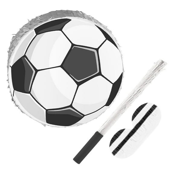 Homoyoyo Multicolor Soccer-Themed for Kids Birthday Party Decorations with Stick and Blindfold, Paper Construction