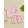 thumbnail image 5 of Musuos Baby Girls 2 Piece Outfit 6 12 18 24M 3T Daisy Print Short Sleeve T-Shirt and Elastic Shorts Set Cute Summer Clothes, 5 of 10