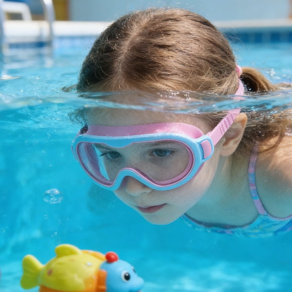 EGNMCR Office & Stationery Adult Kids Swim Goggles Waterproof Large Frame Swimming Goggles With Adjustable Strap No Leakage Swim Mask For Men Women Youth Pool Swimming swimming goggles