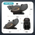 thumbnail image 3 of Zero Gravity Massage Chair with Smart Large Screen Bluetooth Speaker Built-in with Massage and Heat,Grey, 3 of 8