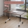 thumbnail image 7 of 55.1" Conference Table with Wheels, Large Meeting Table for 6-10 People, Foldable Training Room Tables with Metal Frame for Office Conference,2PCS, 7 of 7
