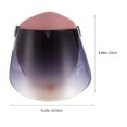 thumbnail image 4 of Pink Protective Cap with Transparent Face Cover for Outdoor Activities Riding Fence Sun Protection Breathable Nylon PC, 4 of 9