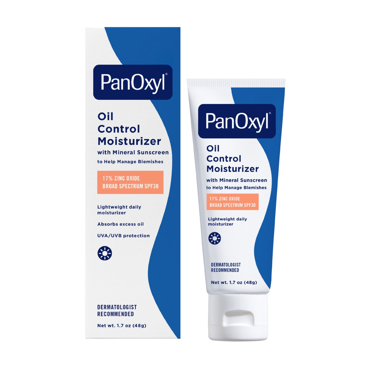 PanOxyl AM Oil Control Moisturizer with Mineral Sunscreen for Acne Prone Skin - 1.7 oz