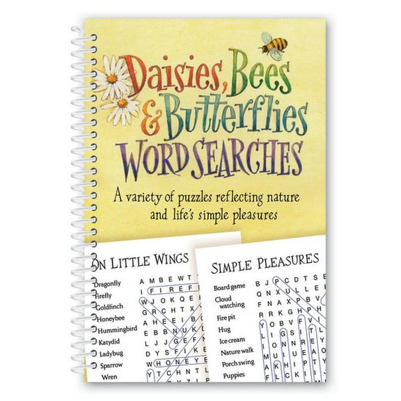 Daisies, Bees & Butterflies Word Searches, (Spiral-Bound)
