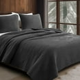 thumbnail image 2 of Wonderful Bedding Wood-Grain Velvet 3-Piece Quilt Set, 2 of 8