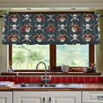 thumbnail image 5 of Ryvnso Cool Skull Pattern Curtains Sets Short Curtain Rod Pocket Half Window Cafe Farmhouse Tier 2 Panels 57"W x 36"L, 5 of 7
