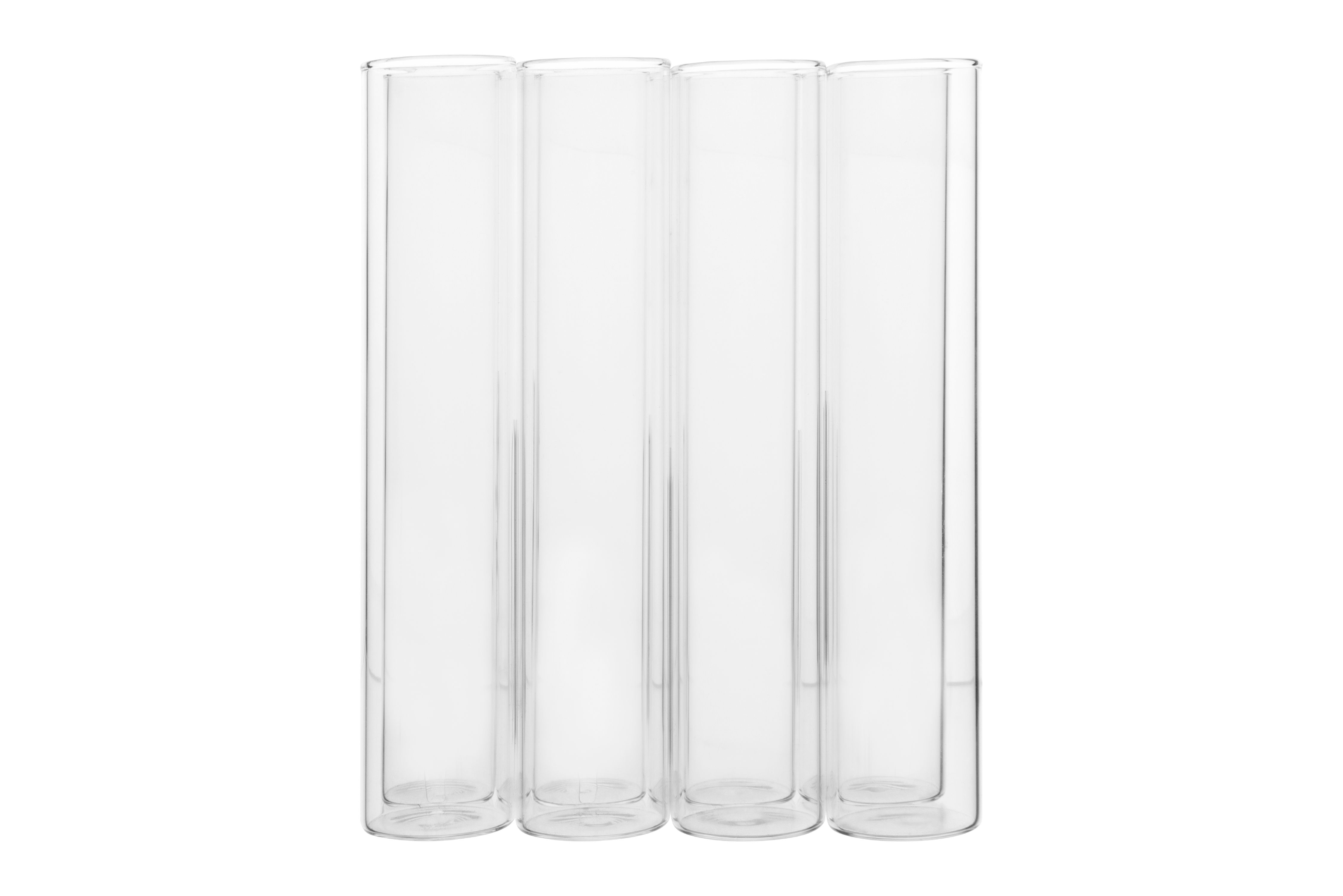 Creative CoOp Glass Connected Bud Vase with 8 Tubes