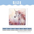 thumbnail image 2 of 12 Inch Wall Clock Battery Operated Square Clock Decorative for Office, Kitchen, Outdoor, Living Room，Unicorn Flower Watercolor Beautiful, 2 of 4