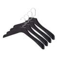 thumbnail image 1 of Perchas de armario únicas de Bargains, 4 piezas, gancho plano suave, percha de prendas, negra, 1 of 5