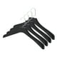 thumbnail image 1 of Perchas de armario únicas de Bargains, 4 piezas, gancho plano suave, percha de prendas, negra, 1 of 5